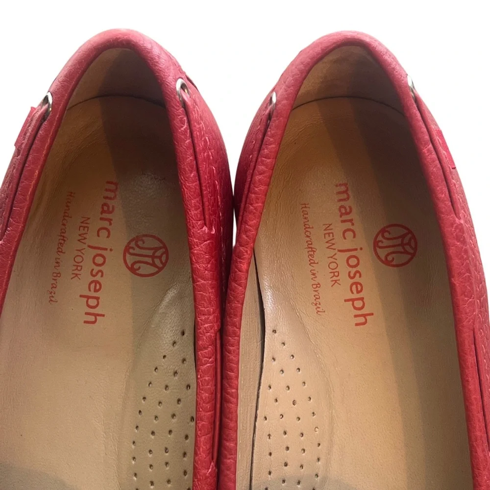 MARC JOSEPH NEW YORK Diana ST red loafers Size 8.5